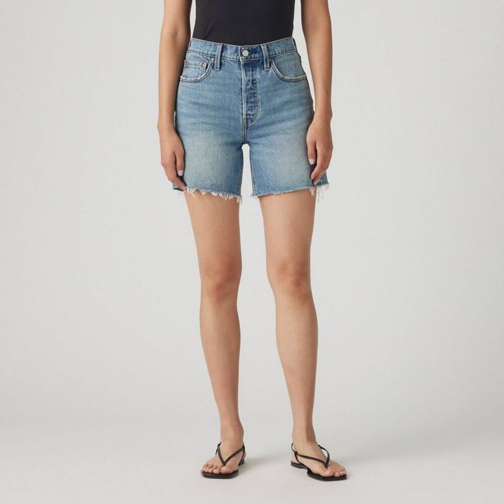 Levi's Women's 501 Mid-Thigh Shorts - Ticked & Untied 24